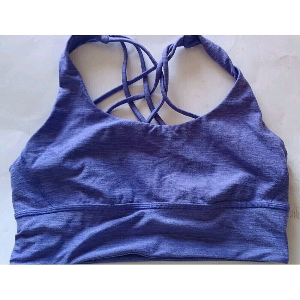Victoria's Secret Sports Bra Size Small Purple Strappy Back Altheisure Sporty - Picture 5 of 8